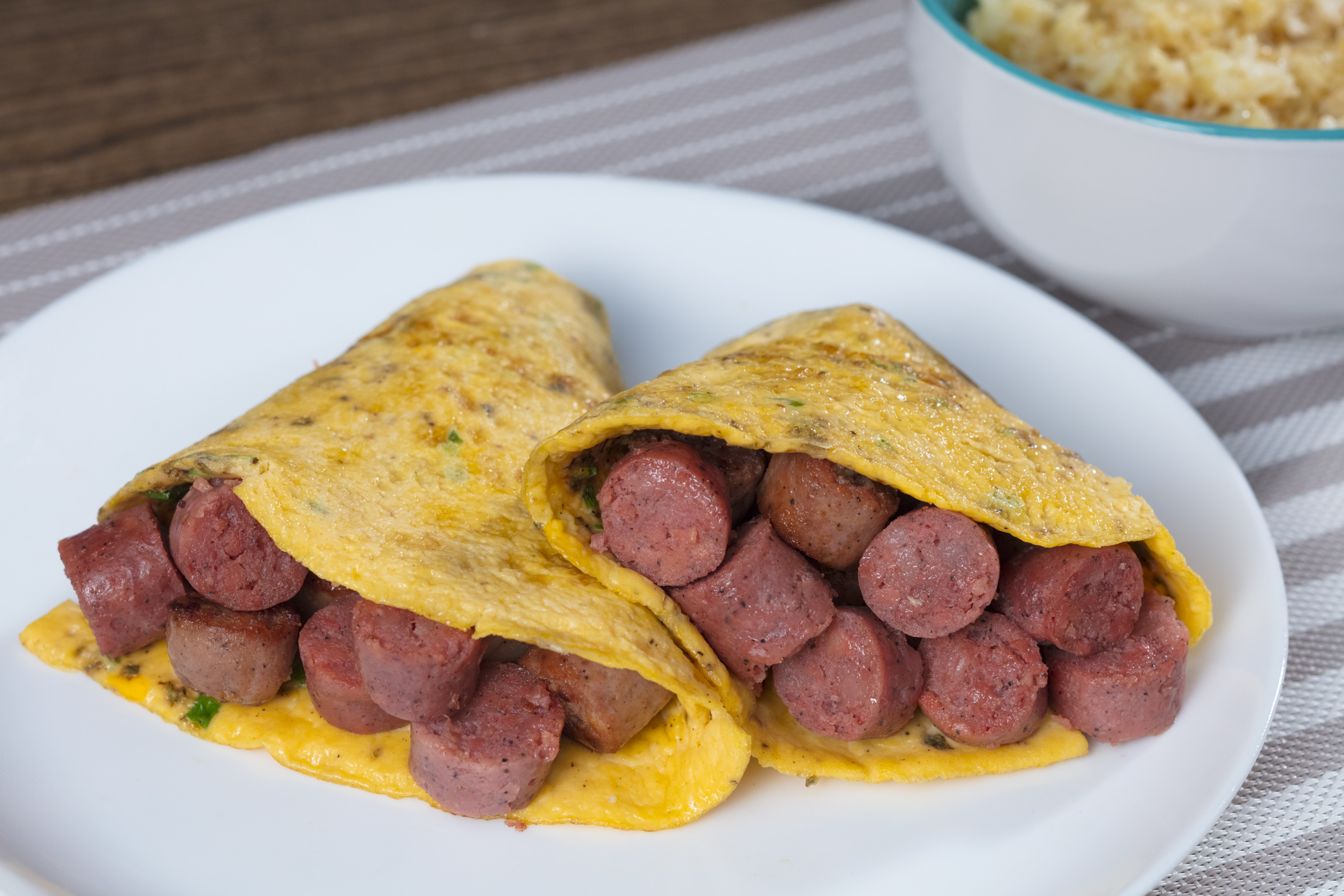 Longganisa (sausage) pancakes